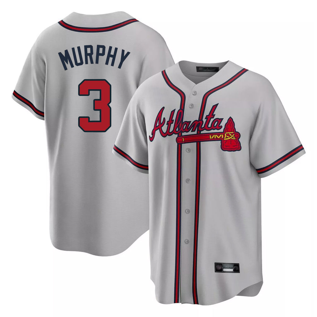 Atlanta Braves #3 Dale Murphy Player Gray HOLBERT Home Game Stitched Jerseys