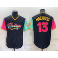 San Diego Padres #13 Manny Machado Black HOLBERT 2022 City Connect Cool Base Stitched Jersey