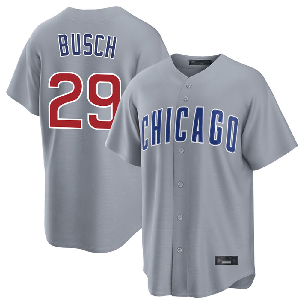 Chicago Cubs #29 Michael Busch Player Gray HOLBERT Home Game Stitched Jerseys