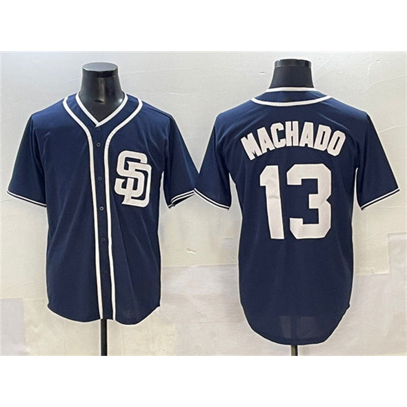 San Diego Padres #13 Manny Machado Navy HOLBERT Cool Base Stitched Jersey