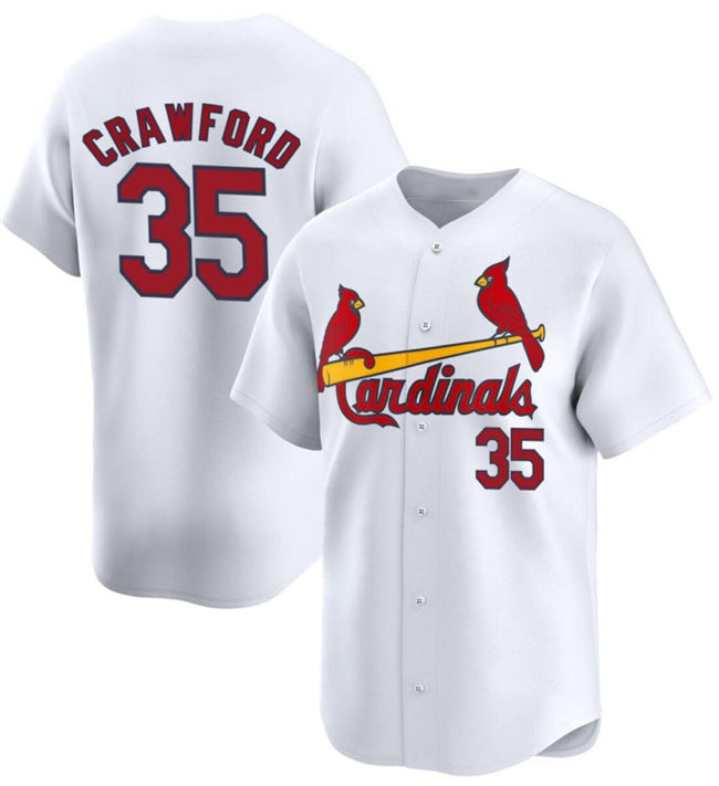 St. Louis Cardinals #35 Brandon Crawford White HOLBERT Home Limited Stitched Jersey