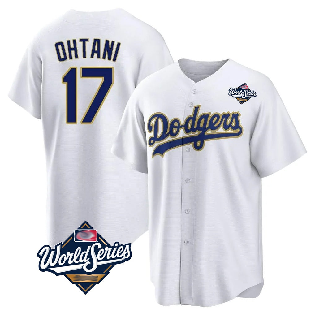 Los Angeles Dodgers #17 Shohei Ohtani Player Gold White HOLBERT World Series 2026 Collection Stadium Game Stitched Jerseys