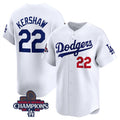Los Angeles Dodgers #22 Clayton Kershaw White HOLBERT 2024 World Series Champions Home Limited Stitched Jersey