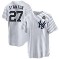 New York Yankees #27 Giancarlo Stanton White HOLBERT 2024 World Series With Name Cool Base Stitched Jersey