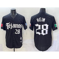 Texas Rangers #28 Jonah Heim Black HOLBERT Gothic Mexico 2025 Vapor Premier Limited Stitched Jersey