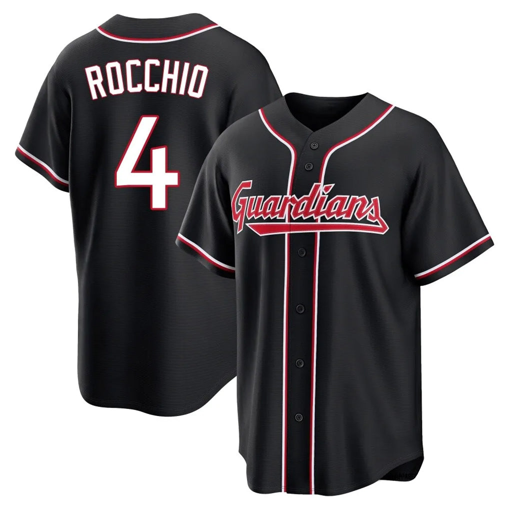 Cleveland Guardians #4 Brayan Rocchio Player Black HOLBERT Fashion Out Home Game Stitched Jerseys