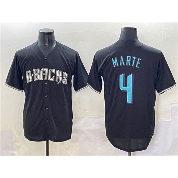 Arizona Diamondbacks #4 Ketel Marte Black HOLBERT Stitched Jersey