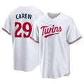 Minnesota Twins #29 Rod Carew Player White HOLBERTHome Game Stitched Jerseys