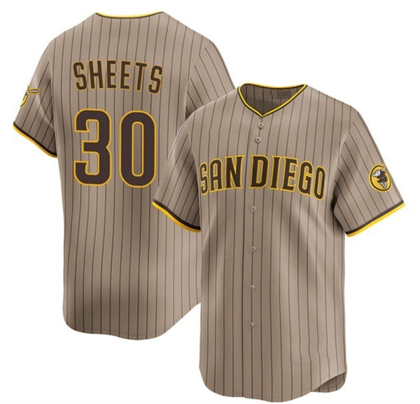 San Diego Padres #30 Gavin Sheets Tan HOLBERT 2026 Alternate Limited Stitched Jersey