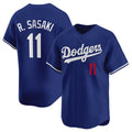 Los Angeles Dodgers #11 Roki Sasaki Royal HOLBERT 2025 Alternate Limited Stitched Jersey