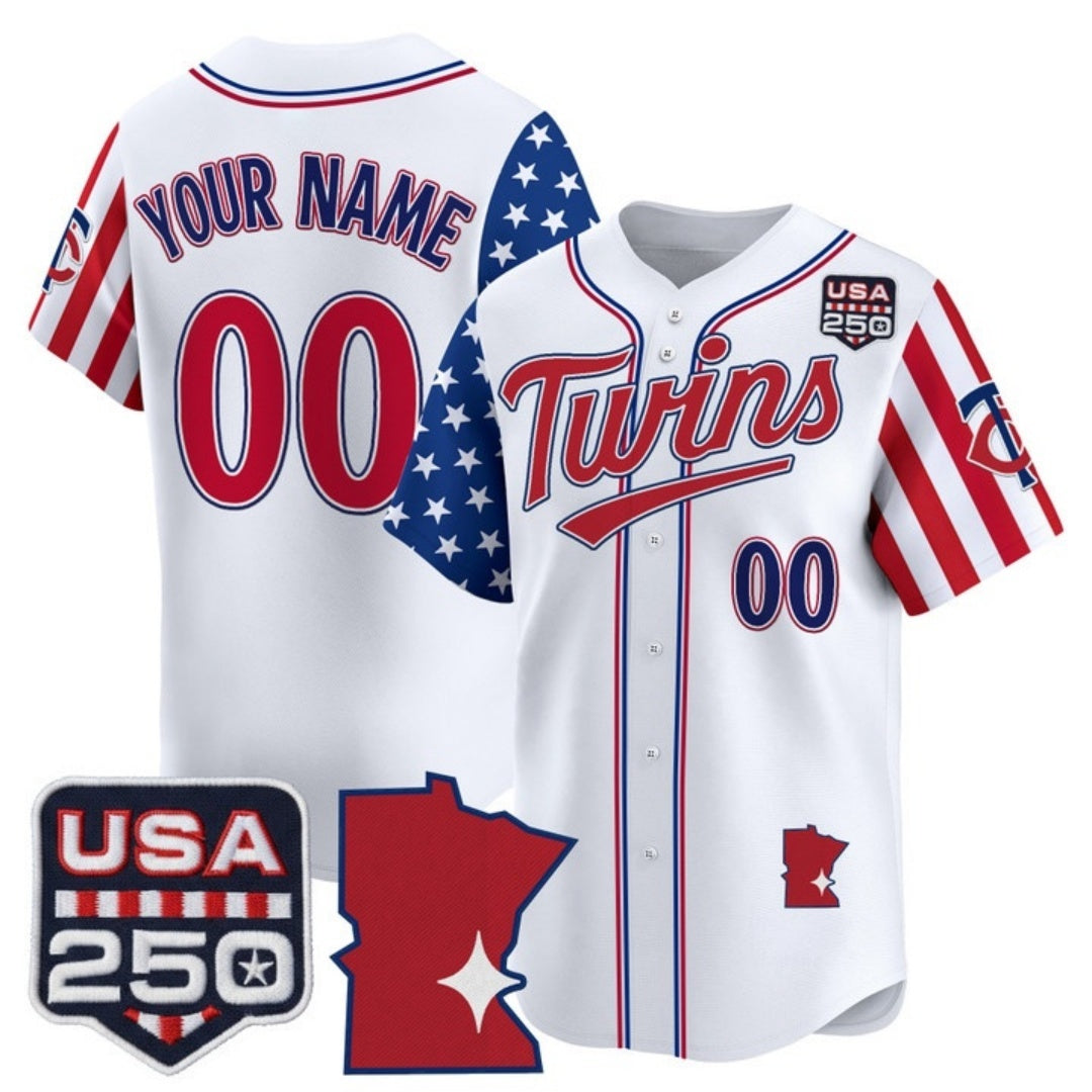 Custom Minnesota Twins America 250 Edition Vapor Premier Limited White HOLBERT Stitched Jerseys