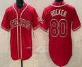 Texas Rangers #80 Kumar Rocker Red HOLBERT 2026 City Connect Stadium Jersey