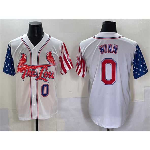 St. Louis Cardinals #0 Masyn Winn White HOLBERT Independence Day Vapor Premier Limited Stitched Jersey