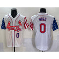 St. Louis Cardinals #0 Masyn Winn White HOLBERT Independence Day Vapor Premier Limited Stitched Jersey