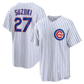 Chicago Cubs #27 Seiya Suzuki White HOLBERT Home Replica Jersey