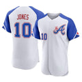 Atlanta Braves #10 Chipper Jones Player White HOLBERT City Connect Limited Elite Home Game Stitched Jerseys