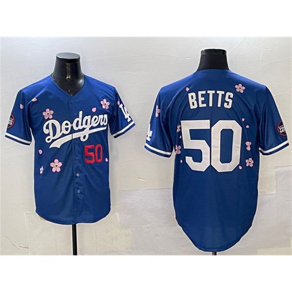 Los Angeles Dodgers #50 Mookie Betts Royal HOLBERT 2025 Tokyo Series Limited Stitched Jersey
