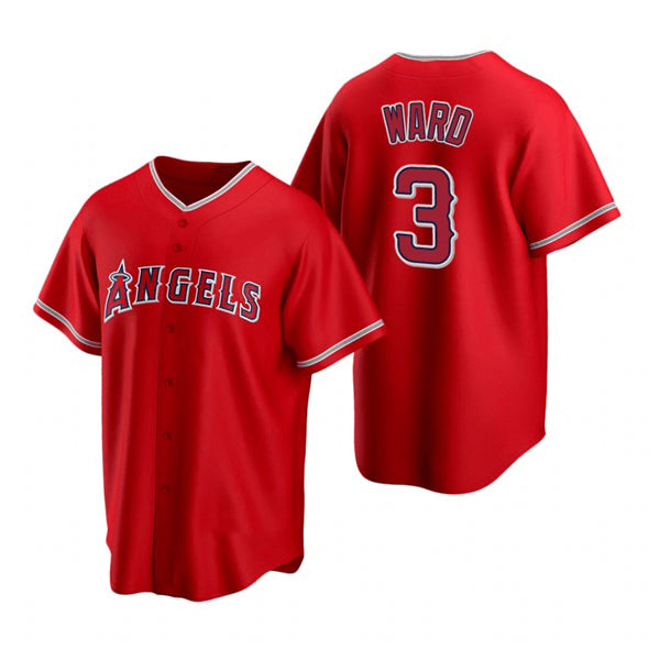 Los Angeles Angels #3 Waylor Ward Red HOLBERT Cool Base Stitched Jersey