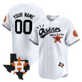 Custom Houston Astros Cactus Jack Style Vapor Premier Limited Jersey ¨C White HOLBERT