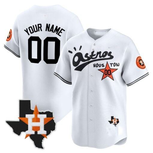 Custom Houston Astros Cactus Jack Style Vapor Premier Limited Jersey ¨C White HOLBERT