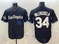 Los Angeles Dodgers #34 Fernando Valenzuela Black HOLBERT 2025 World Series Champions Patch 'Gothic Edition' Vapor Premier Limited Stitched Jersey
