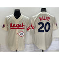 Los Angeles Angels #20 Jared Walsh Number Cream HOLBERT 2022 City Connect Cool Base Stitched Jersey