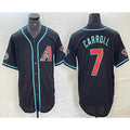 Arizona Diamondbacks #7 Corbin Carroll Black HOLBERT 2024 Stitched Cool Base Jersey