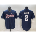 New York Yankees #2 Derek Jeter Navy HOLBERT Cool Base Stitched Jersey