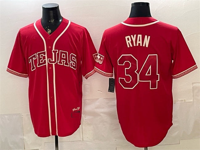 Texas Rangers #34 Nolan Ryan Red HOLBERT 2026 City Connect Stadium Stitched Jersey