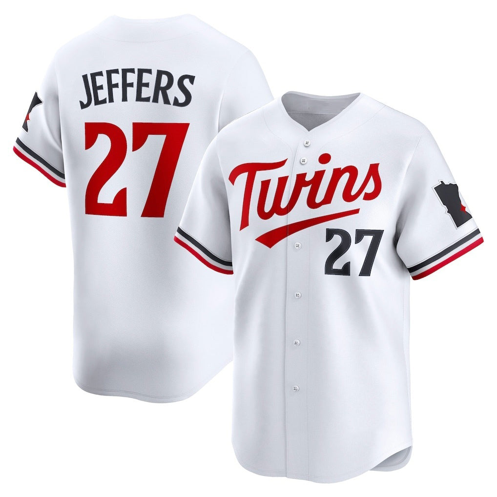 Minnesota Twins #27 Ryan Jeffers White HOLBERT Home Limited Player Jersey