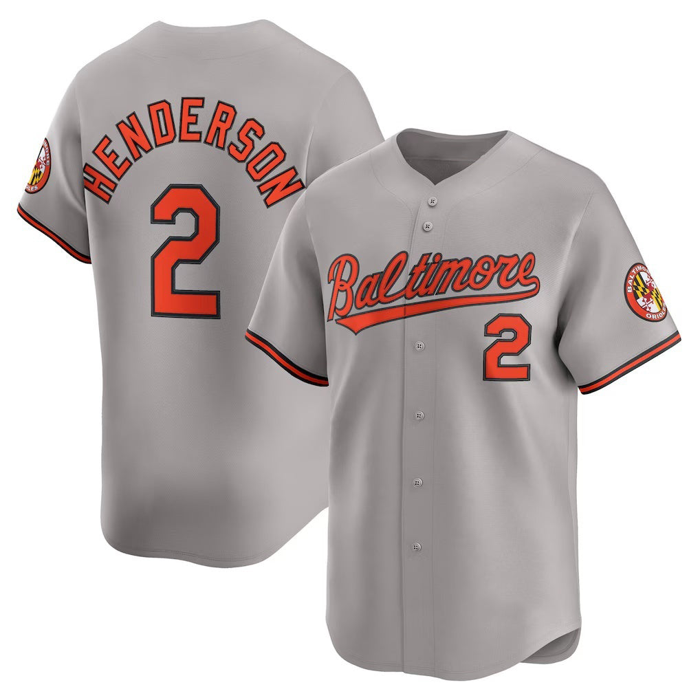 Baltimore Orioles #2 Gunnar Henderson Gray HOLBERT Road Limited Player Jersey