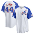Atlanta Braves #44 Hank Aaron White HOLBERT 2023 City Connect Cool Base Stitched Jersey