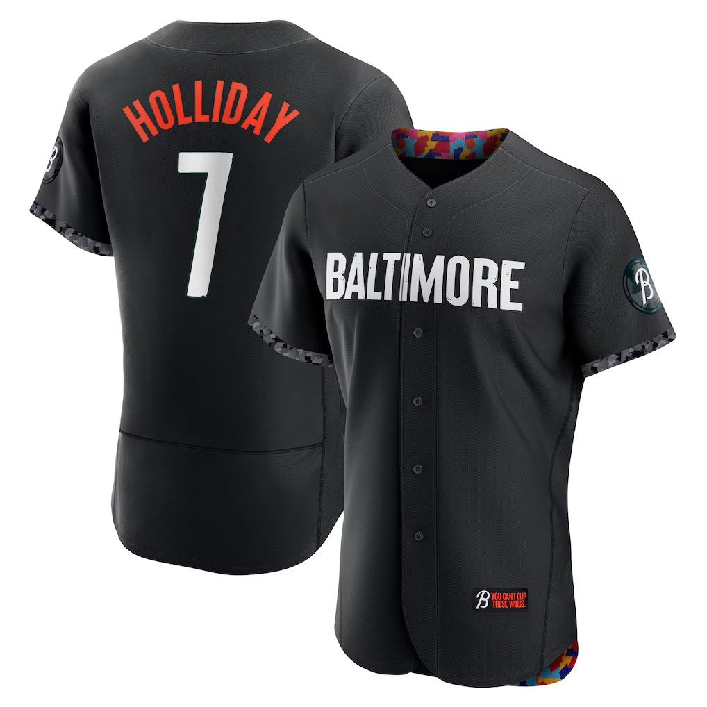 Baltimore Orioles #7 Jackson Holliday Black HOLBERT City Connect Authentic Player Jersey