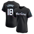 Miami Marlins #18 Griffin Conine Player Black HOLBERT Vapor Home Limited Elite Stitched Jerseys