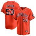 Houston Astros #53 Cristian Javier Player Orange HOLBERT Home Limited Stitched Jerseys