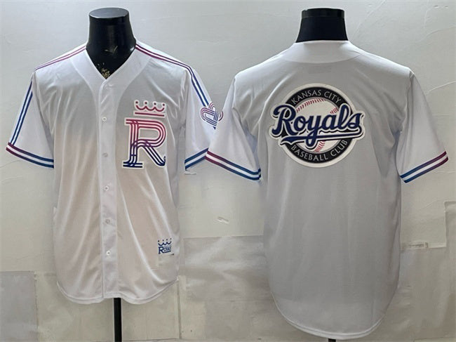 Kansas City Royals Team Big Logo White HOLBERT 2026 City Connect Stadium Stitched Jersey