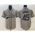 Chicago White Sox #45 Michael Jordan Grey HOLBERT Cool Base Stitched Jersey