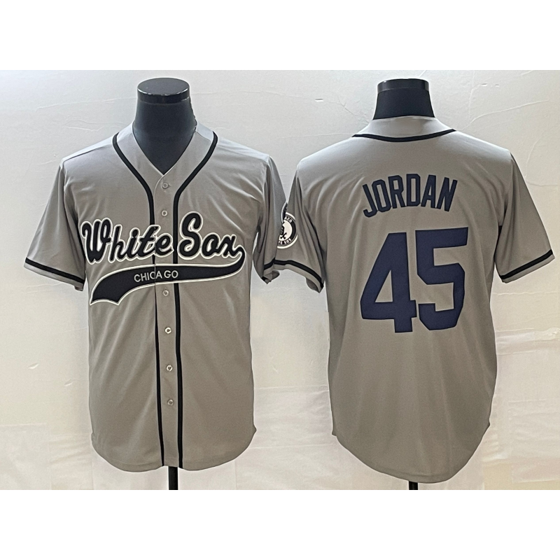Chicago White Sox #45 Michael Jordan Grey HOLBERT Cool Base Stitched Jersey