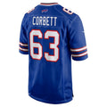 B.Bills #63 Austin Corbett Royal HOLBERT Team Game Jersey