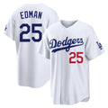 Los Angeles Dodgers #25 Tommy Edman Player White HOLBERT Home Game Stitched Jerseys