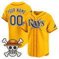Custom Tampa Bay Rays x One Piece Gold HOLBERT Vapor Premier Limited Jersey - Stitched