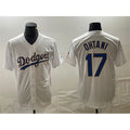 Los Angeles Dodgers #17 Shohei Ohtani White Gold HOLBERT Cool Base With Patch Stitched Jersey