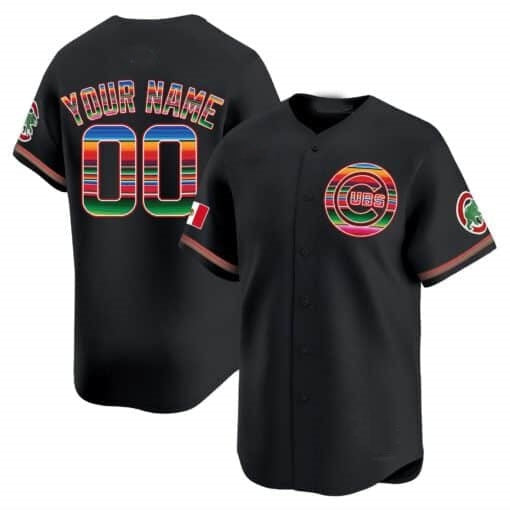 Custom Chicago Cubs Mexico Vapor Premier Limited Jersey ¨C Black HOLBERT