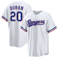Texas Rangers #20 Ezequiel Duran White HOLBERT Home Replica Jersey