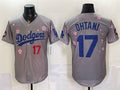 Los Angeles Dodgers #17 Shohei Ohtani Grey HOLBERT 2025 Tokyo Series Limited Stitched Jersey