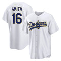 Los Angeles Dodgers #16 Will Smith Player Gold White HOLBERT 2026 Collection Stadium Game Stitched Jerseys