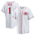 Cincinnati Reds #1 Dad White HOLBERT Home Replica Jersey