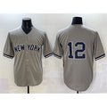 New York Yankees #12 Trent Grisham Grey HOLBERT Cool Base Stitched Jersey