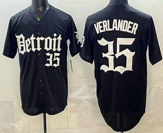 Detroit Tigers #35 Justin Verlander Black HOLBERT Limited Cool Base Stitched Jersey