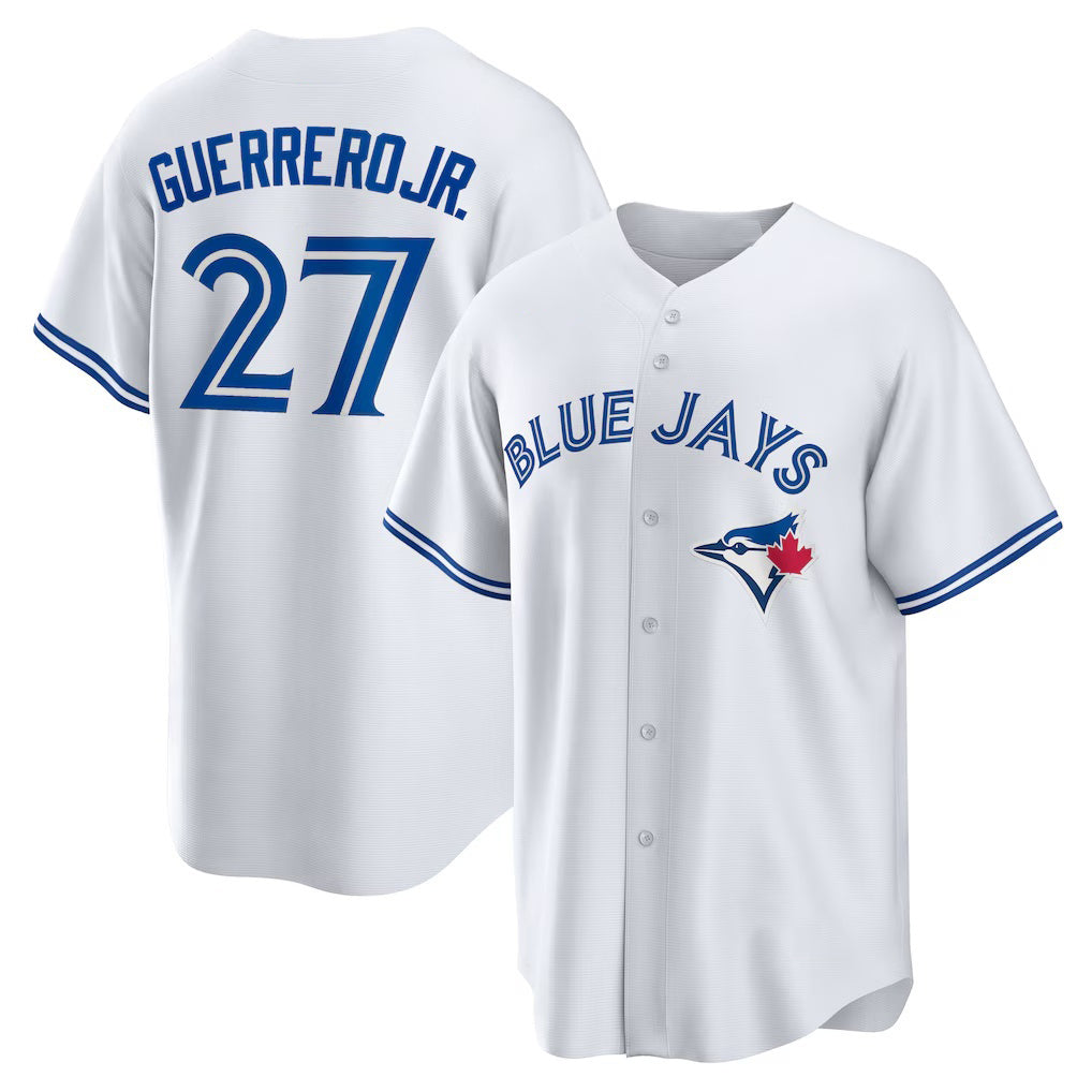Toronto Blue Jays #27 Vladimir Guerrero Jr. White HOLBERT Home Replica Player Name Jersey